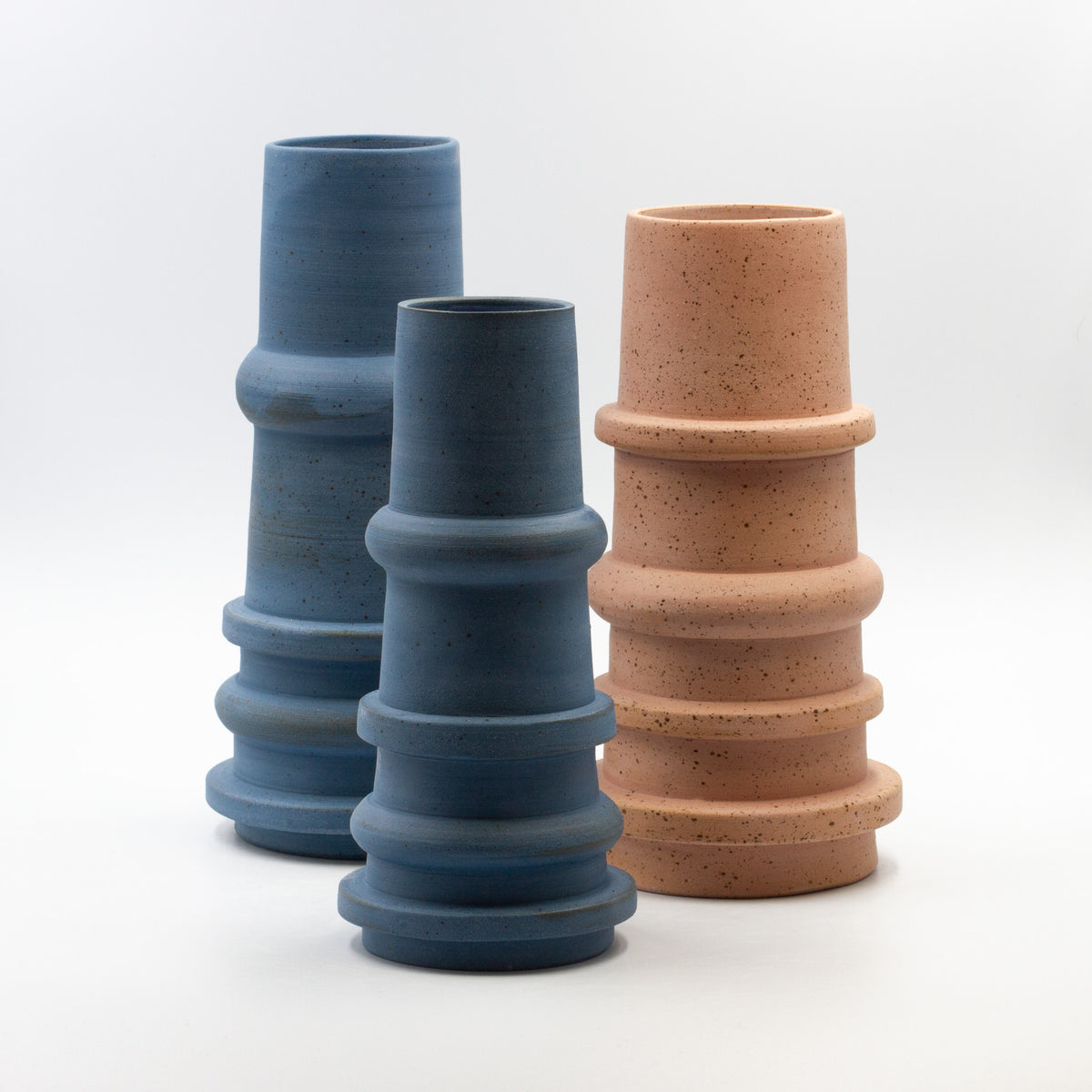 Tall Speckled Spindle Vase