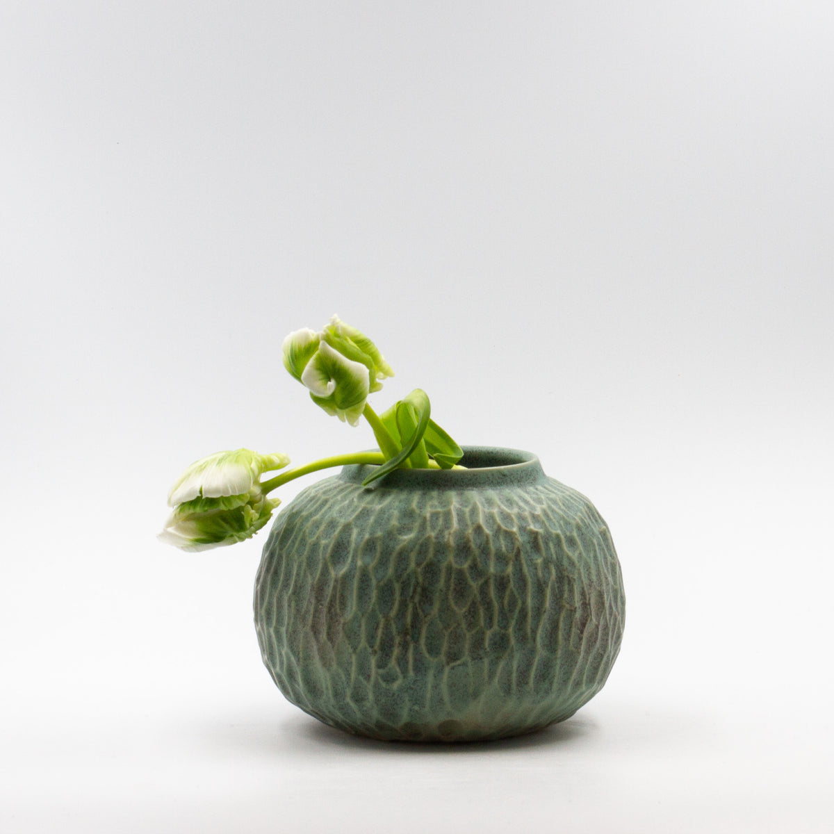 Handmade Carved Moon Vase small