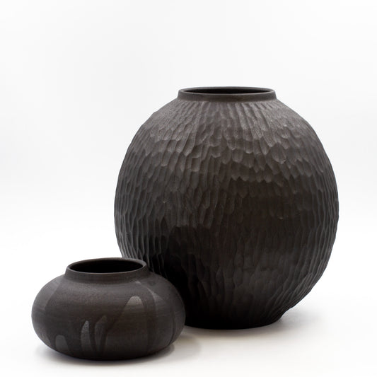 Handmade Carved Moon Vase Big
