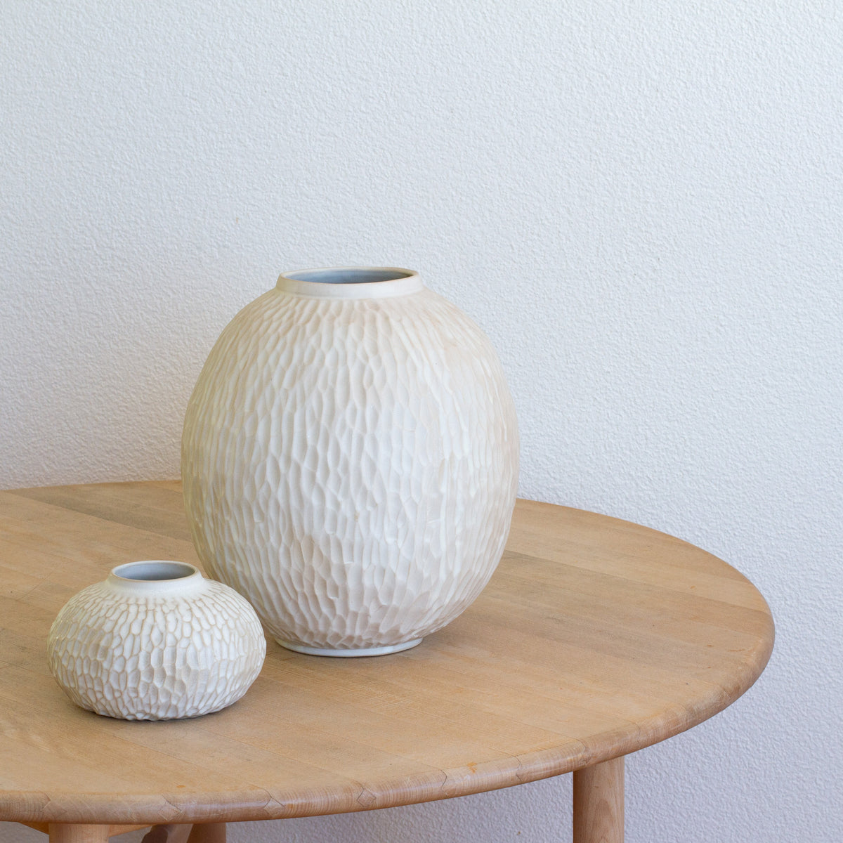 Handmade Carved Moon vase- Big
