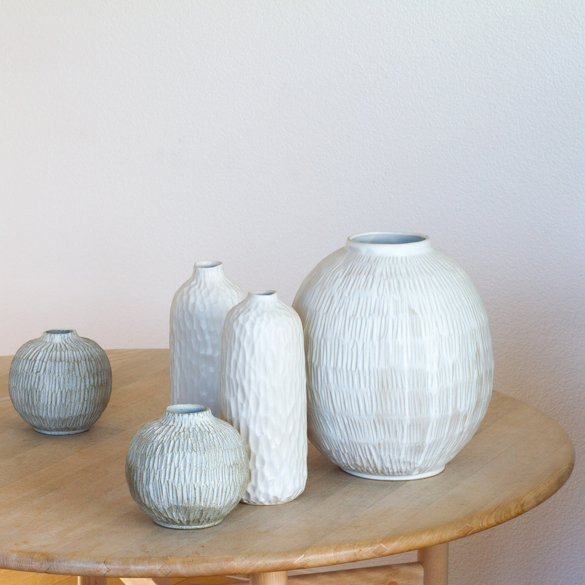 Handmade Carved Moon vase- Big