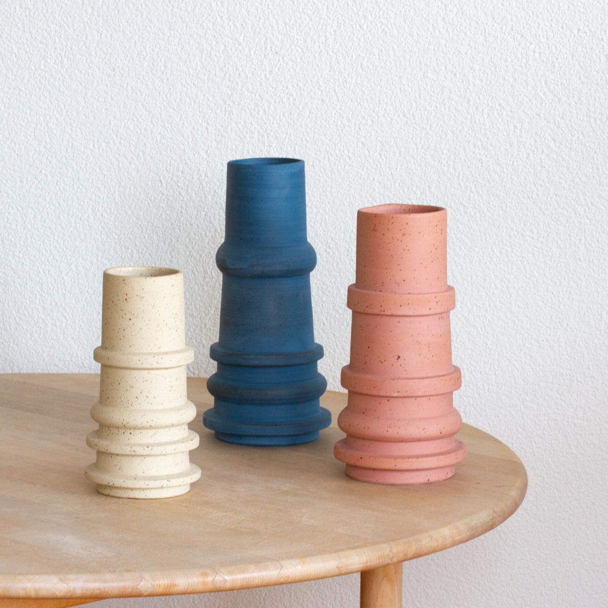 Tall Speckled Spindle Vase