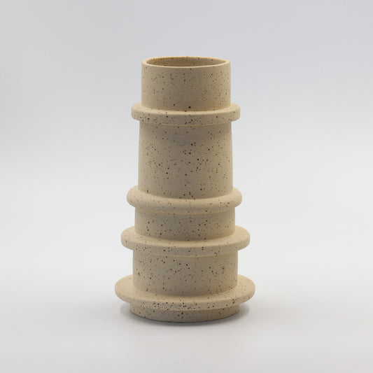 Tall Speckled Spindle Vase
